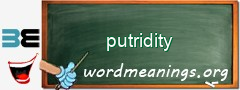 WordMeaning blackboard for putridity